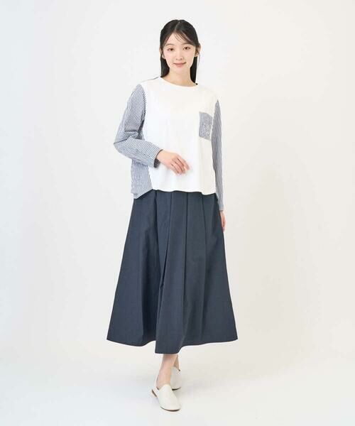 GIANNI LO GIUDICE / ジャンニ・ロ・ジュディチェ シャツ・ブラウス | [洗える]ストライプキャッチワッシャーカットソー | 詳細12