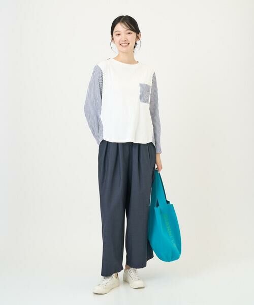 GIANNI LO GIUDICE / ジャンニ・ロ・ジュディチェ シャツ・ブラウス | [洗える]ストライプキャッチワッシャーカットソー | 詳細14