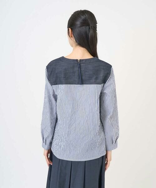 GIANNI LO GIUDICE / ジャンニ・ロ・ジュディチェ シャツ・ブラウス | [洗える]ストライプキャッチワッシャーカットソー | 詳細4