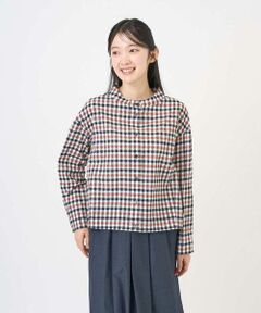 GIANNI LO GIUDICE / ジャンニ・ロ・ジュディチェ シャツ・ブラウス | [洗える]塩縮ギンガムプリントブラウス