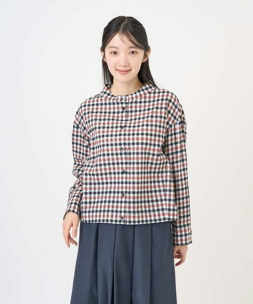 GIANNI LO GIUDICE / ジャンニ・ロ・ジュディチェ シャツ・ブラウス | [洗える]塩縮ギンガムプリントブラウス | 詳細1