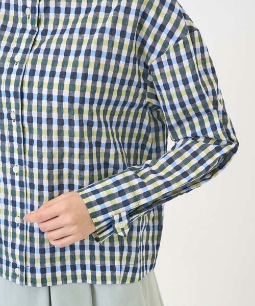 GIANNI LO GIUDICE / ジャンニ・ロ・ジュディチェ シャツ・ブラウス | [洗える]塩縮ギンガムプリントブラウス | 詳細11