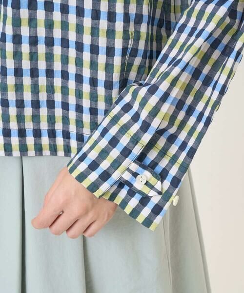 GIANNI LO GIUDICE / ジャンニ・ロ・ジュディチェ シャツ・ブラウス | [洗える]塩縮ギンガムプリントブラウス | 詳細14