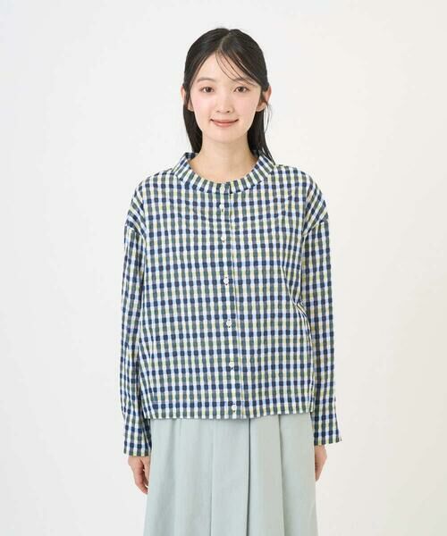 GIANNI LO GIUDICE / ジャンニ・ロ・ジュディチェ シャツ・ブラウス | [洗える]塩縮ギンガムプリントブラウス | 詳細6