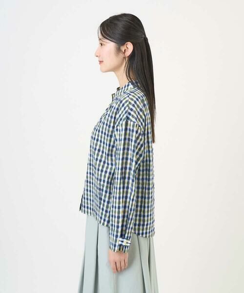 GIANNI LO GIUDICE / ジャンニ・ロ・ジュディチェ シャツ・ブラウス | [洗える]塩縮ギンガムプリントブラウス | 詳細7