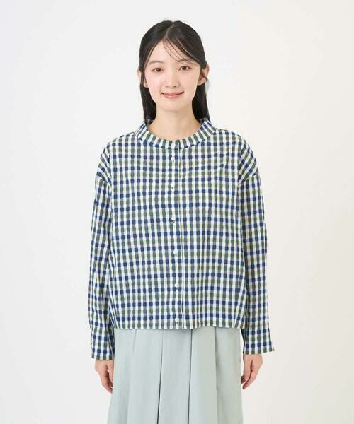 GIANNI LO GIUDICE / ジャンニ・ロ・ジュディチェ シャツ・ブラウス | [洗える]塩縮ギンガムプリントブラウス | 詳細9