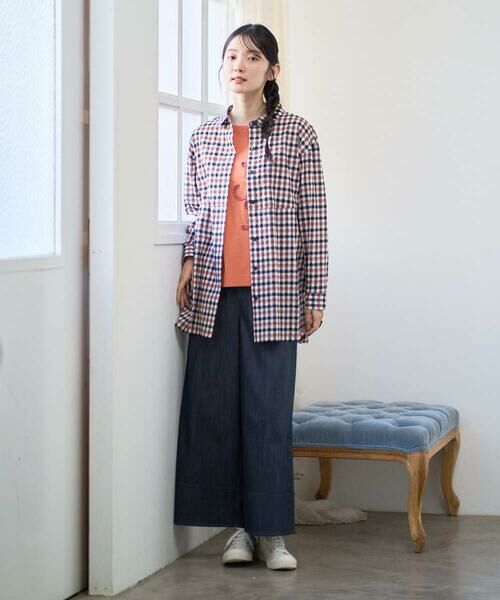 GIANNI LO GIUDICE / ジャンニ・ロ・ジュディチェ シャツ・ブラウス | [洗える]塩縮ギンガムプリントチュニックブラウス | 詳細10