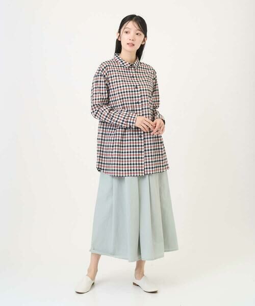 GIANNI LO GIUDICE / ジャンニ・ロ・ジュディチェ シャツ・ブラウス | [洗える]塩縮ギンガムプリントチュニックブラウス | 詳細3