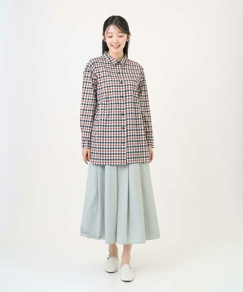 GIANNI LO GIUDICE / ジャンニ・ロ・ジュディチェ シャツ・ブラウス | [洗える]塩縮ギンガムプリントチュニックブラウス | 詳細4