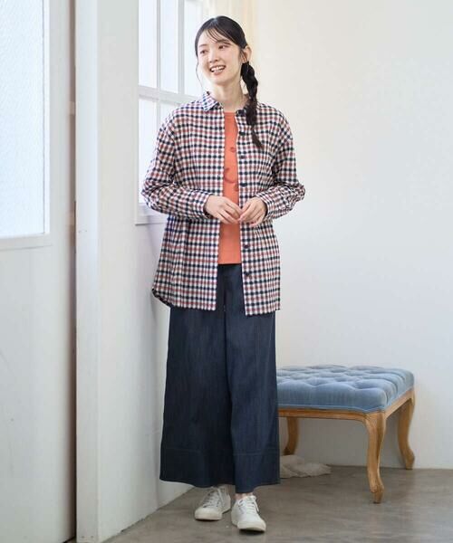 GIANNI LO GIUDICE / ジャンニ・ロ・ジュディチェ シャツ・ブラウス | [洗える]塩縮ギンガムプリントチュニックブラウス | 詳細9