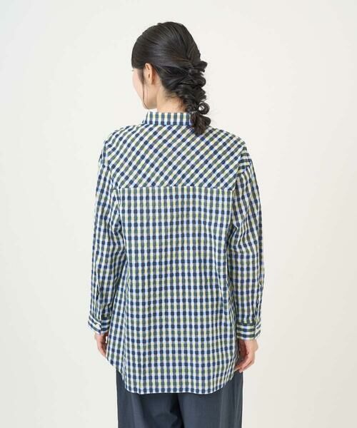 GIANNI LO GIUDICE / ジャンニ・ロ・ジュディチェ シャツ・ブラウス | [洗える]塩縮ギンガムプリントチュニックブラウス | 詳細11