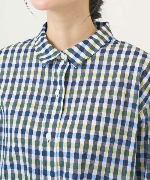 GIANNI LO GIUDICE / ジャンニ・ロ・ジュディチェ シャツ・ブラウス | [洗える]塩縮ギンガムプリントチュニックブラウス | 詳細12