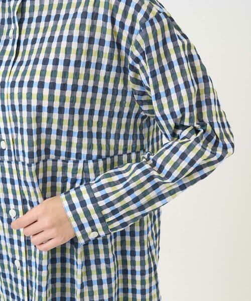 GIANNI LO GIUDICE / ジャンニ・ロ・ジュディチェ シャツ・ブラウス | [洗える]塩縮ギンガムプリントチュニックブラウス | 詳細13