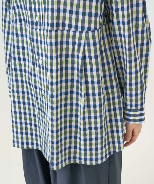 GIANNI LO GIUDICE / ジャンニ・ロ・ジュディチェ シャツ・ブラウス | [洗える]塩縮ギンガムプリントチュニックブラウス | 詳細14