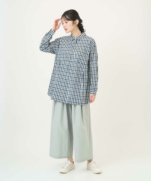 GIANNI LO GIUDICE / ジャンニ・ロ・ジュディチェ シャツ・ブラウス | [洗える]塩縮ギンガムプリントチュニックブラウス | 詳細25