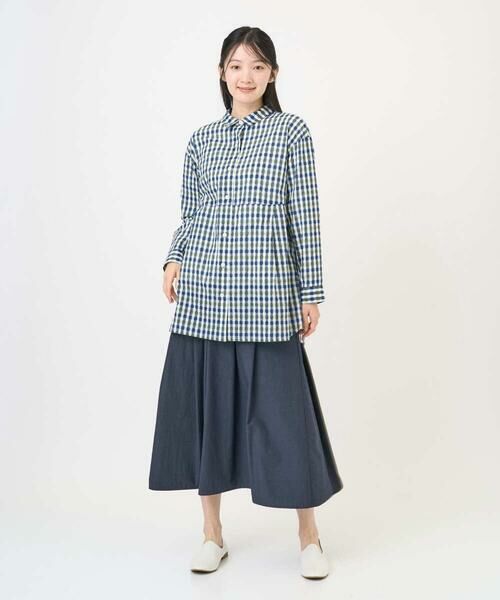 GIANNI LO GIUDICE / ジャンニ・ロ・ジュディチェ シャツ・ブラウス | [洗える]塩縮ギンガムプリントチュニックブラウス | 詳細28