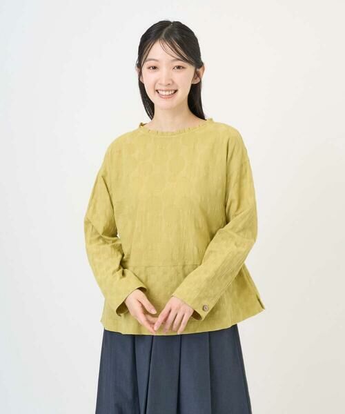 GIANNI LO GIUDICE / ジャンニ・ロ・ジュディチェ シャツ・ブラウス | [洗える]シャドーボイルドットブラウス（イエロー）