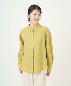 GIANNI LO GIUDICE / ジャンニ・ロ・ジュディチェ シャツ・ブラウス | [洗える]シャドーボイルドット前開きブラウス