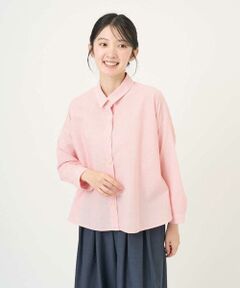 GIANNI LO GIUDICE / ジャンニ・ロ・ジュディチェ シャツ・ブラウス | [洗える・日本製]コットンシャーリングストライプブラウス