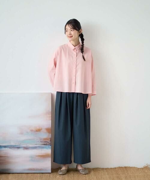 GIANNI LO GIUDICE / ジャンニ・ロ・ジュディチェ シャツ・ブラウス | [洗える・日本製]コットンシャーリングストライプブラウス | 詳細7