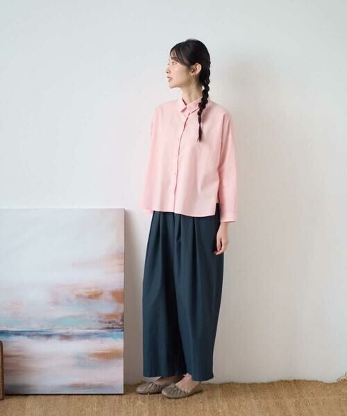 GIANNI LO GIUDICE / ジャンニ・ロ・ジュディチェ シャツ・ブラウス | [洗える・日本製]コットンシャーリングストライプブラウス | 詳細8