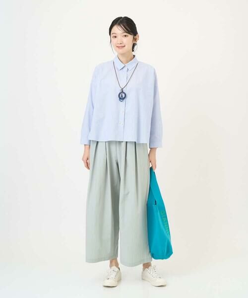 GIANNI LO GIUDICE / ジャンニ・ロ・ジュディチェ シャツ・ブラウス | [洗える・日本製]コットンシャーリングストライプブラウス | 詳細18