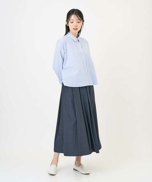 GIANNI LO GIUDICE / ジャンニ・ロ・ジュディチェ シャツ・ブラウス | [洗える・日本製]コットンシャーリングストライプブラウス | 詳細8