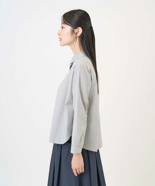 GIANNI LO GIUDICE / ジャンニ・ロ・ジュディチェ シャツ・ブラウス | [洗える・日本製]コットンシャーリングストライプブラウス | 詳細16