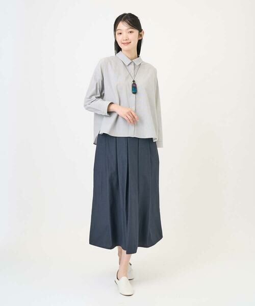 GIANNI LO GIUDICE / ジャンニ・ロ・ジュディチェ シャツ・ブラウス | [洗える・日本製]コットンシャーリングストライプブラウス | 詳細22