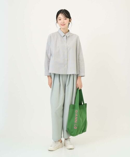 GIANNI LO GIUDICE / ジャンニ・ロ・ジュディチェ シャツ・ブラウス | [洗える・日本製]コットンシャーリングストライプブラウス | 詳細24