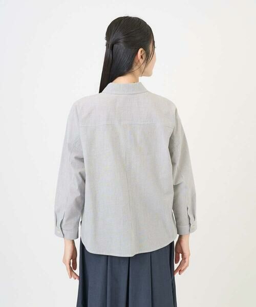 GIANNI LO GIUDICE / ジャンニ・ロ・ジュディチェ シャツ・ブラウス | [洗える・日本製]コットンシャーリングストライプブラウス | 詳細27