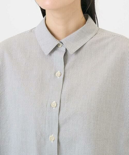 GIANNI LO GIUDICE / ジャンニ・ロ・ジュディチェ シャツ・ブラウス | [洗える・日本製]コットンシャーリングストライプブラウス | 詳細28
