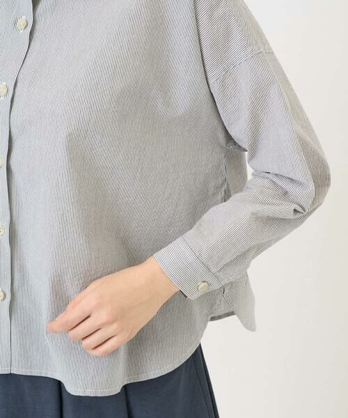 GIANNI LO GIUDICE / ジャンニ・ロ・ジュディチェ シャツ・ブラウス | [洗える・日本製]コットンシャーリングストライプブラウス | 詳細29