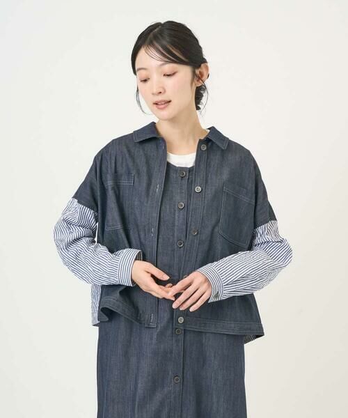 GIANNI LO GIUDICE / ジャンニ・ロ・ジュディチェ その他アウター | [洗える]スラブシャンブレーデニムブルゾン | 詳細1