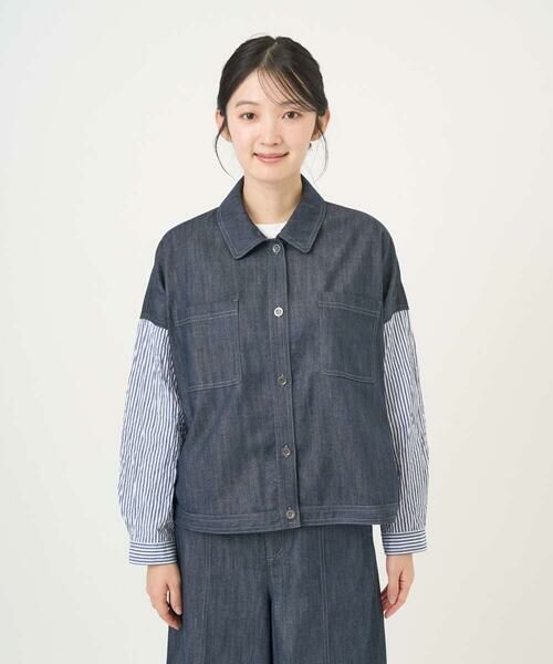 GIANNI LO GIUDICE / ジャンニ・ロ・ジュディチェ その他アウター | [洗える]スラブシャンブレーデニムブルゾン | 詳細2
