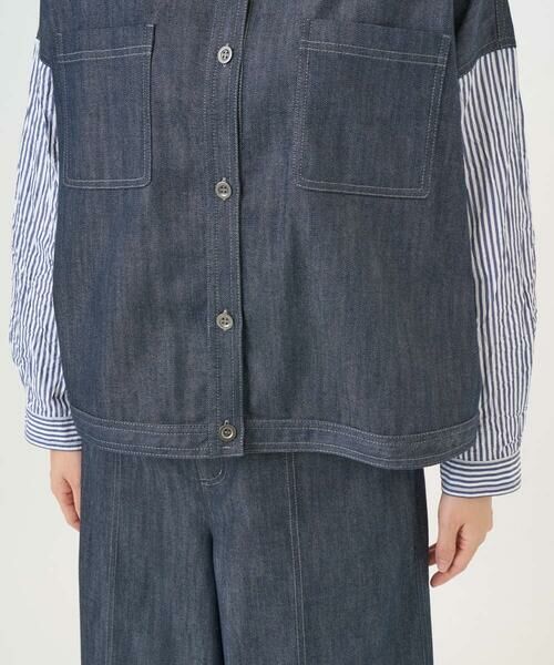 GIANNI LO GIUDICE / ジャンニ・ロ・ジュディチェ その他アウター | [洗える]スラブシャンブレーデニムブルゾン | 詳細7