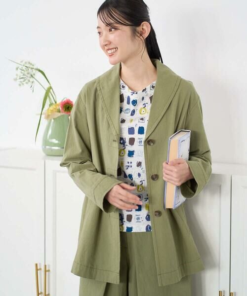 GIANNI LO GIUDICE / ジャンニ・ロ・ジュディチェ セットアップ | [洗える]コットンナチュラルワッシャージャケット（グリーン）