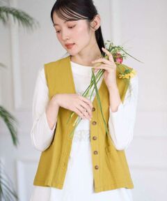 GIANNI LO GIUDICE / ジャンニ・ロ・ジュディチェ ベスト | [洗える]コットンナチュラルワッシャーベスト