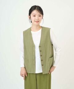 GIANNI LO GIUDICE / ジャンニ・ロ・ジュディチェ ベスト | [洗える]コットンナチュラルワッシャーベスト