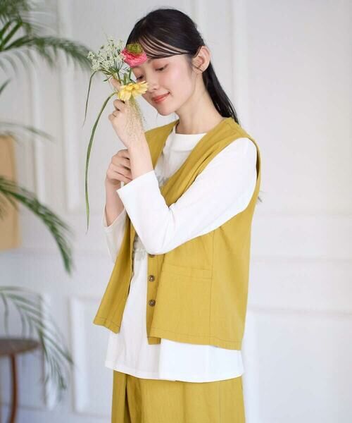 GIANNI LO GIUDICE / ジャンニ・ロ・ジュディチェ ベスト | [洗える]コットンナチュラルワッシャーベスト | 詳細1