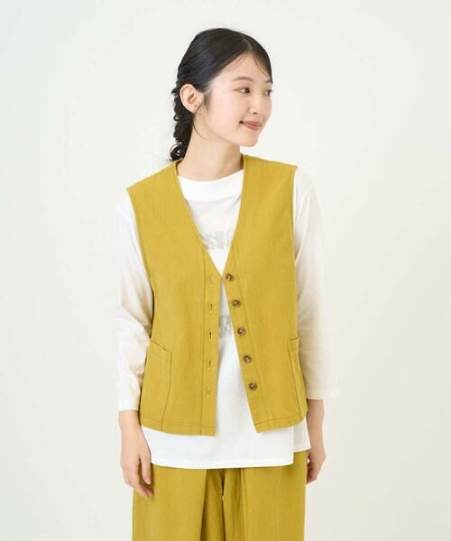 GIANNI LO GIUDICE / ジャンニ・ロ・ジュディチェ ベスト | [洗える]コットンナチュラルワッシャーベスト | 詳細2