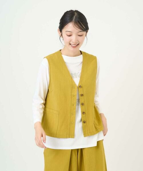 GIANNI LO GIUDICE / ジャンニ・ロ・ジュディチェ ベスト | [洗える]コットンナチュラルワッシャーベスト | 詳細3