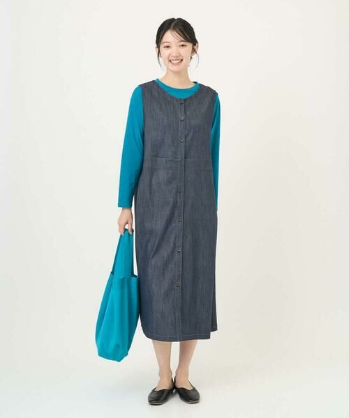 GIANNI LO GIUDICE / ジャンニ・ロ・ジュディチェ ロング・マキシ丈ワンピース | [洗える]スラブシャンブレーデニムジャンパースカート | 詳細10