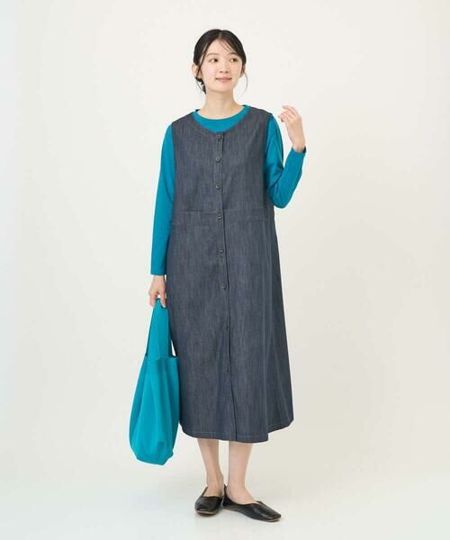 GIANNI LO GIUDICE / ジャンニ・ロ・ジュディチェ ロング・マキシ丈ワンピース | [洗える]スラブシャンブレーデニムジャンパースカート | 詳細11
