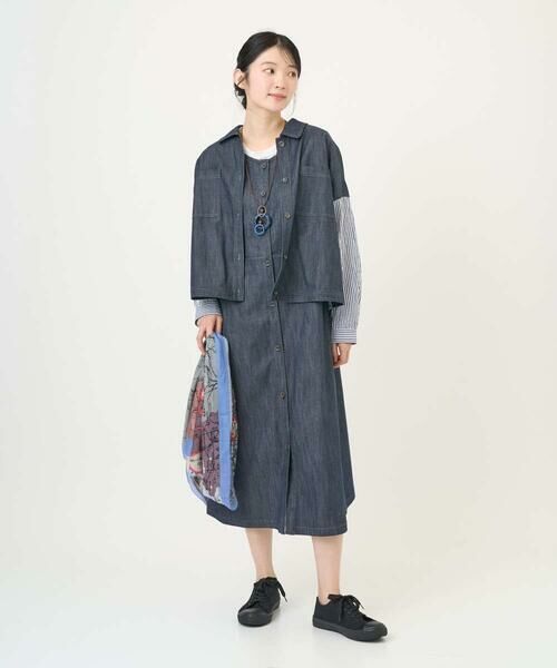 GIANNI LO GIUDICE / ジャンニ・ロ・ジュディチェ ロング・マキシ丈ワンピース | [洗える]スラブシャンブレーデニムジャンパースカート | 詳細13