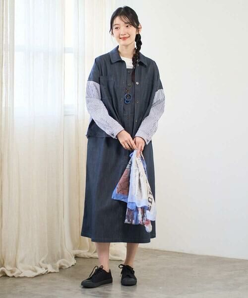 GIANNI LO GIUDICE / ジャンニ・ロ・ジュディチェ ロング・マキシ丈ワンピース | [洗える]スラブシャンブレーデニムジャンパースカート | 詳細21