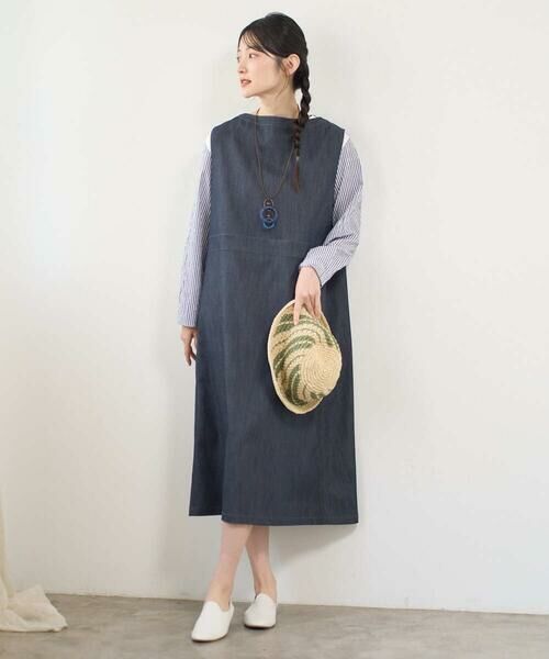 GIANNI LO GIUDICE / ジャンニ・ロ・ジュディチェ ロング・マキシ丈ワンピース | [洗える]スラブシャンブレーデニムジャンパースカート | 詳細23