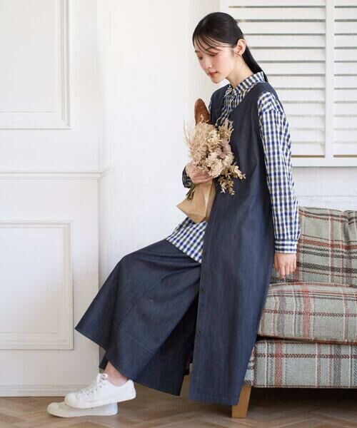 GIANNI LO GIUDICE / ジャンニ・ロ・ジュディチェ ロング・マキシ丈ワンピース | [洗える]スラブシャンブレーデニムジャンパースカート | 詳細26