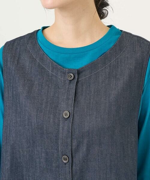 GIANNI LO GIUDICE / ジャンニ・ロ・ジュディチェ ロング・マキシ丈ワンピース | [洗える]スラブシャンブレーデニムジャンパースカート | 詳細5