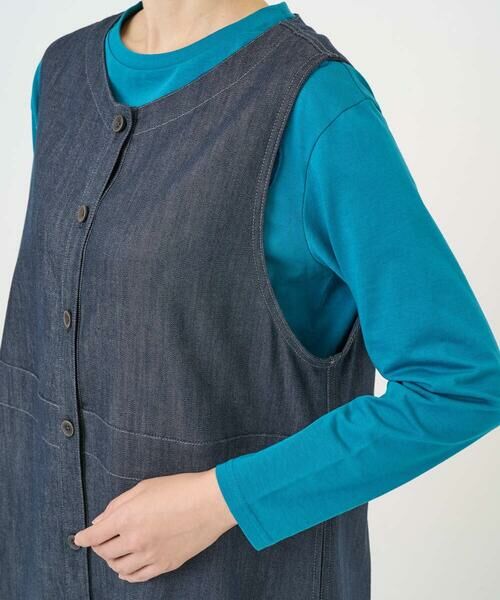 GIANNI LO GIUDICE / ジャンニ・ロ・ジュディチェ ロング・マキシ丈ワンピース | [洗える]スラブシャンブレーデニムジャンパースカート | 詳細6